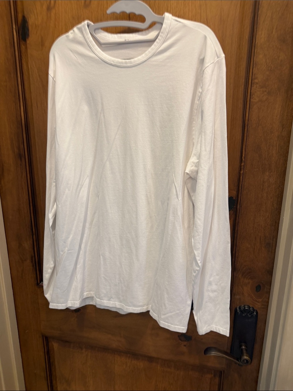 lululemon White Long-Sleeve Crewneck Athletic Tee